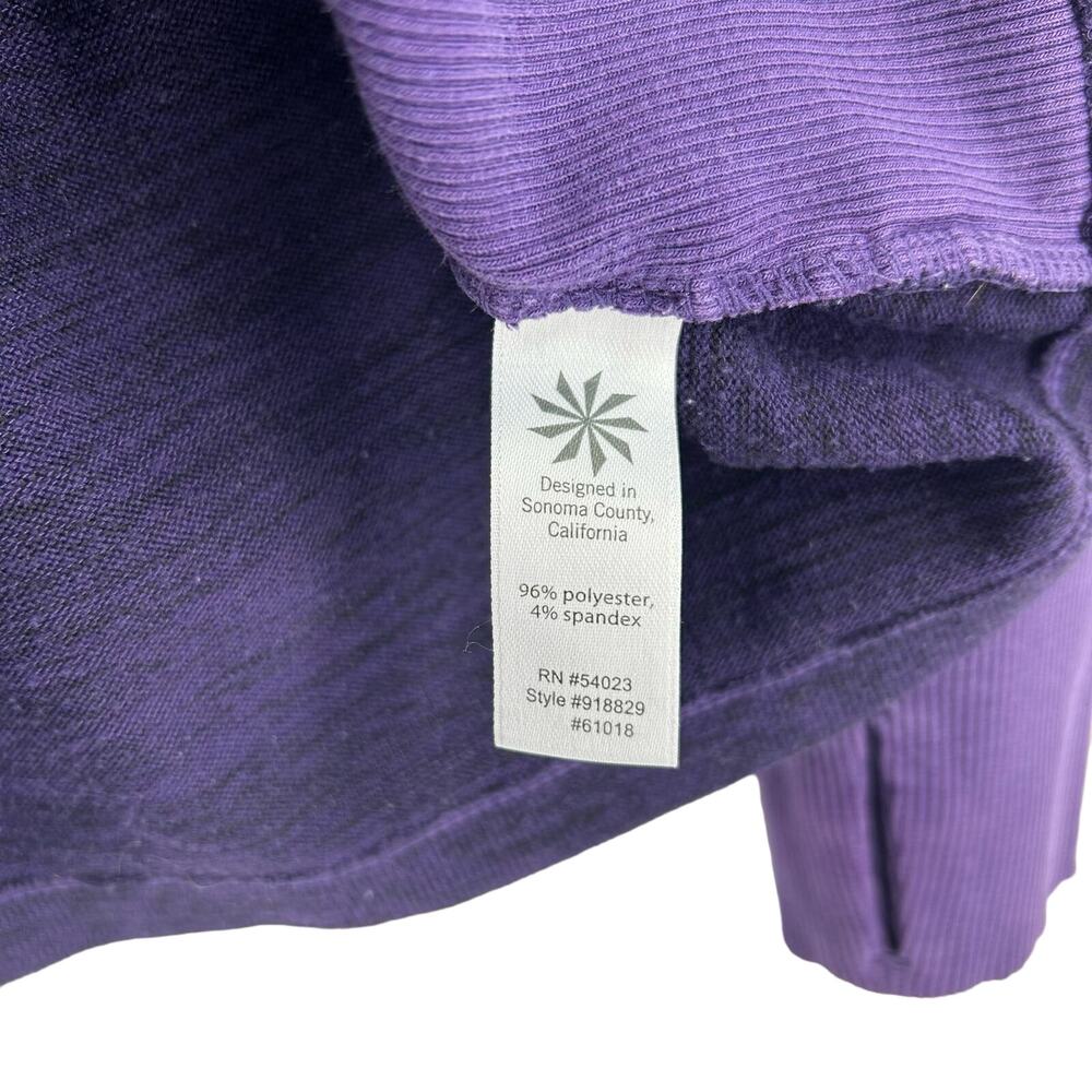 Athleta Full Zip Drawstring Hooded Sweatshirt Women's Size XXS Purple - Picture 6 of 8